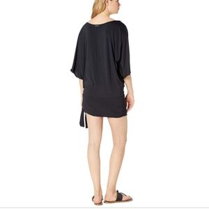Michael Kors Casual Side-Tie Swim Cover-up Black Women